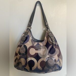 Vintage Coach “Madison Maggie” Hobo bag w/ Signature Optic Sequin Print